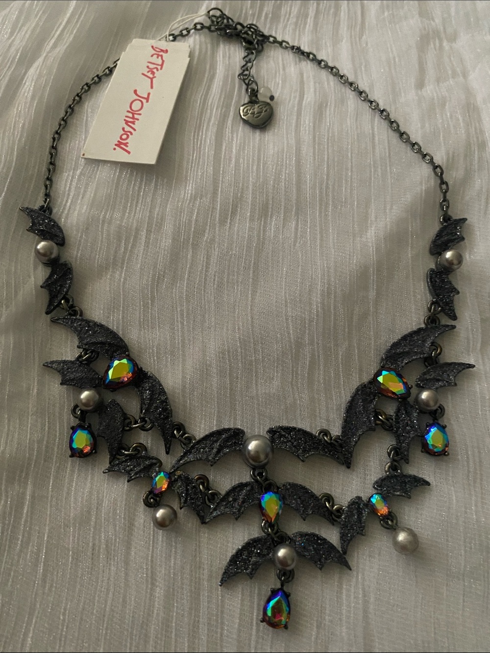 Gothic Bat Bib Statement Necklace new